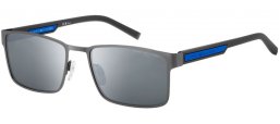 Lunettes de soleil - Tommy Hilfiger - TH 2087/S - SVK (GK) MATTE RUTHENIUM BLACK // SILVER HIGHT CONTRAST