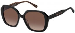 Lunettes de soleil - Tommy Hilfiger - TH 2105/S - 7YQ (HA) BLACK PATTERNED BROWN // BROWN GRADIENT