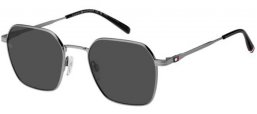 Gafas de Sol - Tommy Hilfiger - TH 2133/S - 6LB (IB) RUTHENIUM // GREY