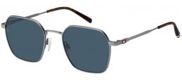 Gafas de Sol - Tommy Hilfiger - TH 2133/S - R81 (KU) MATTE RUTHENIUM // BLUE