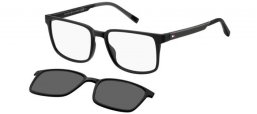 Sunglasses - Tommy Hilfiger - TH 2145/CS - 08A (M9) BLACK GREY // CLEAR + CLIP ON GREY POLARIZED