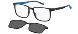 Gafas de Sol - Tommy Hilfiger - TH 2145/CS - 09V (M9) GREY BLUE // CLEAR + CLIP ON GREY POLARIZED