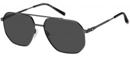 Gafas de Sol - Tommy Hilfiger - TH 2191/S - KJ1 (IR) DARK RUTHENIUM // GREY