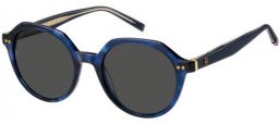 Gafas de Sol - Tommy Hilfiger - TH 2212/S - IPR (IR) HAVANA BLUE // GREY