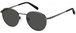 Gafas de Sol - Tommy Hilfiger - TH 2217/S - KJ1 (IR) DARK RUTHENIUM // GREY