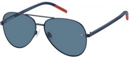 Gafas de Sol - Tommy Hilfiger - TOMMY JEANS TJ 0008/S - FLL (KU) MATTE BLUE // BLUE GREY