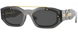 Gafas de Sol - Versace - VE2235 - 100287 TRANSPARENT DARK GREY // DARK GREY