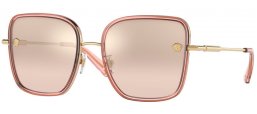 Gafas de Sol - Versace - VE2247D - 14837I  TRANSPARENT PINK // LIGHT BROWN MIRROR GOLD