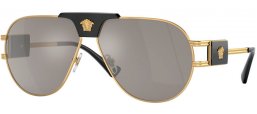 Gafas de Sol - Versace - VE2252 - 10026G  GOLD // LIGHT GREY MIRROR SILVER