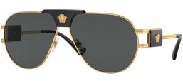 Gafas de Sol - Versace - VE2252 - 100287  GOLD // DARK GREY