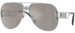 Lunettes de soleil - Versace - VE2255 - 10006G  SILVER // LIGHT GREY SILVER MIRROR