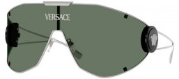 Gafas de Sol - Versace - VE2268 - 10003H  SILVER // DARK GREEN