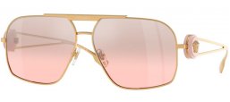 Gafas de Sol - Versace - VE2269 - 10027E  GOLD // LIGHT PINK MIRROR GRADIENT SILVER