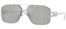 Gafas de Sol - Versace - VE2275 - 10008V  SILVER // TRANSPARENT SILVER MIRROR 80