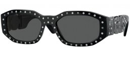 Sunglasses - Versace - VE4361 - 539887 BLACK // DARK GREY