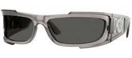 Gafas de Sol - Versace - VE4446 - 593/87 TRANSPARENT GREY // DARK GREY