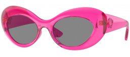 Sunglasses - Versace - VE4456U - 533487  TRANSPARENT PINK // GREY