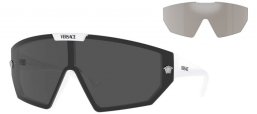 Gafas de Sol - Versace - VE4461 - 314/87 WHITE // DARK GREY+MIRROR SILVER