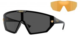 Gafas de Sol - Versace - VE4461 - GB1/87 BLACK // DARK GREY+MIRROR GOLD