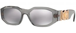 Lunettes de soleil - Versace - VE4361 - 311/6G TRANSPARENT GREY // LIGHT GREY MIRROR SILVER 80