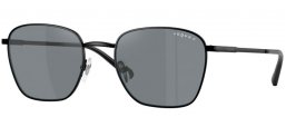 Sunglasses - Vogue eyewear - VO4322S - 352S4Y  MATTE BLACK // BLUE FLASH SILVER POLARIZED