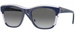 Gafas de Sol - Vogue eyewear - VO5557S - 313711  BLUE TRANSPARENT LILAC GLITTER // GREY GRADIENT