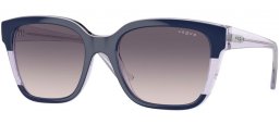 Gafas de Sol - Vogue eyewear - VO5558S - 313736  BLUE TRANSPARENT LILAC GLITTER // DARK GREY GRADIENT PINK