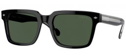 Lunettes de soleil - Vogue eyewear - VO5573S - W44/9A BLACK // DARK GREEN POLARIZED