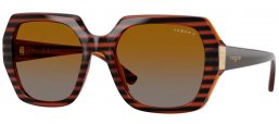 Sunglasses - Vogue eyewear - VO5612SB - 2571T5  STRIPED HAVANA // BROWN GRADIENT POLARIZED