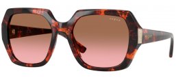 Lunettes de soleil - Vogue eyewear - VO5612SB - 318014  HAVANA RED // BROWN GRADIENT PINK