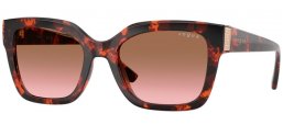 Lunettes de soleil - Vogue eyewear - VO5613SB - 318014  HAVANA RED // BROWN GRADIENT PINK