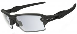 Sunglasses - Oakley - FLAK 2.0 XL OO9188 - 9188-16 STEEL GREY // CLEAR BLACK PHOTOCHROMIC