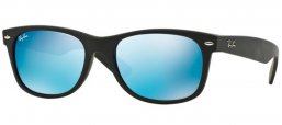 Lunettes de soleil - Ray-Ban® - Ray-Ban® RB2132 NEW WAYFARER - 622/17 RUBBER BLACK // GREY MIRROR BLUE