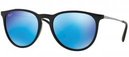 Lunettes de soleil - Ray-Ban® - Ray-Ban® RB4171 ERIKA - 601/55 BLACK // LIGHT GREEN MIRROR BLUE