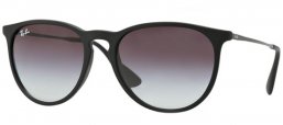 Lunettes de soleil - Ray-Ban® - Ray-Ban® RB4171 ERIKA - 622/8G RUBBER BLACK // LIGHT GREY GRADIENT DARK GREY