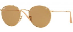 Lunettes de soleil - Ray-Ban® - Ray-Ban® RB3447 ROUND METAL - 90644I GOLD // POTHOCROMIC BROWN