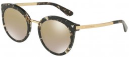 Gafas de Sol - Dolce & Gabbana - DG4268 - 911/6E CUBE BLACK GOLD // GRADIENT LIGHT BROWN MIRROR GOLD