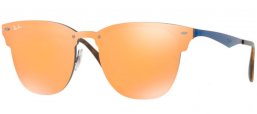 Gafas de Sol - Ray-Ban® - Ray-Ban® RB3576N BLAZE CLUBMASTER - 90377J BLUE // DARK ORANGE MIRROR GOLD