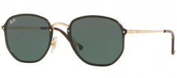 Sunglasses - Ray-Ban® - Ray-Ban® RB3579N BLAZE HEXAGONAL - 001/71 ARISTA // GREEN