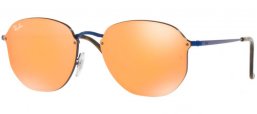 Gafas de Sol - Ray-Ban® - Ray-Ban® RB3579N BLAZE HEXAGONAL - 90387J BLUE // DARK ORANGE MIRROR GOLD