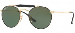 Lunettes de soleil - Ray-Ban® - Ray-Ban® RB3747 - 900058 BLACK GOLD // GREEN