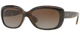 Lunettes de soleil - Ray-Ban® - Ray-Ban® RB4101 JACKIE OHH - 710/T5 LIGHT HAVANA // GREY GRADIENT BROWN POLARIZED