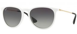 Sunglasses - Ray-Ban® - Ray-Ban® RB4171 ERIKA - 631411 SHINY WHITE SP RED // GREY GRADIENT DARK GREY