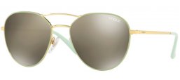 Lunettes de soleil - Vogue - VO4060S - 50655A GOLD GREEN // LIGHT BROWN MIRROR DARK GOLD