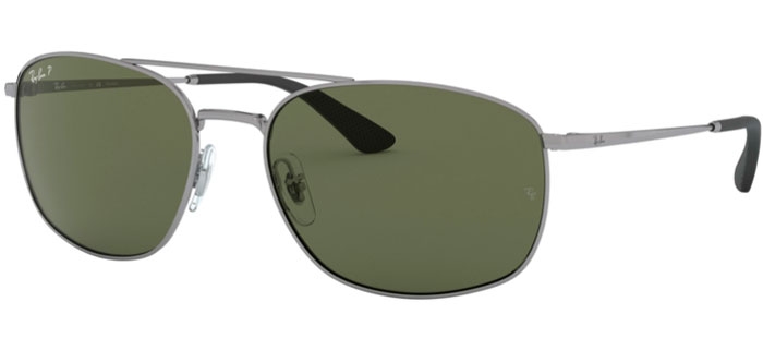 Sunglasses Rayban Rayban Rb3654 004 9a Gunmetal Dark Green Polarized