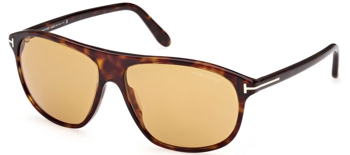 Sunglasses - Tom Ford - PRESCOTT FT1027 - 52E DARK HAVANA // LIGHT BROWN